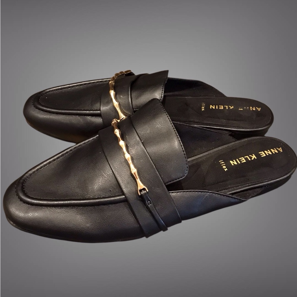 Anne Klein Womens Briar Black Slip On‎ Dressy Mules sz 8.5 - Picture 2 of 5